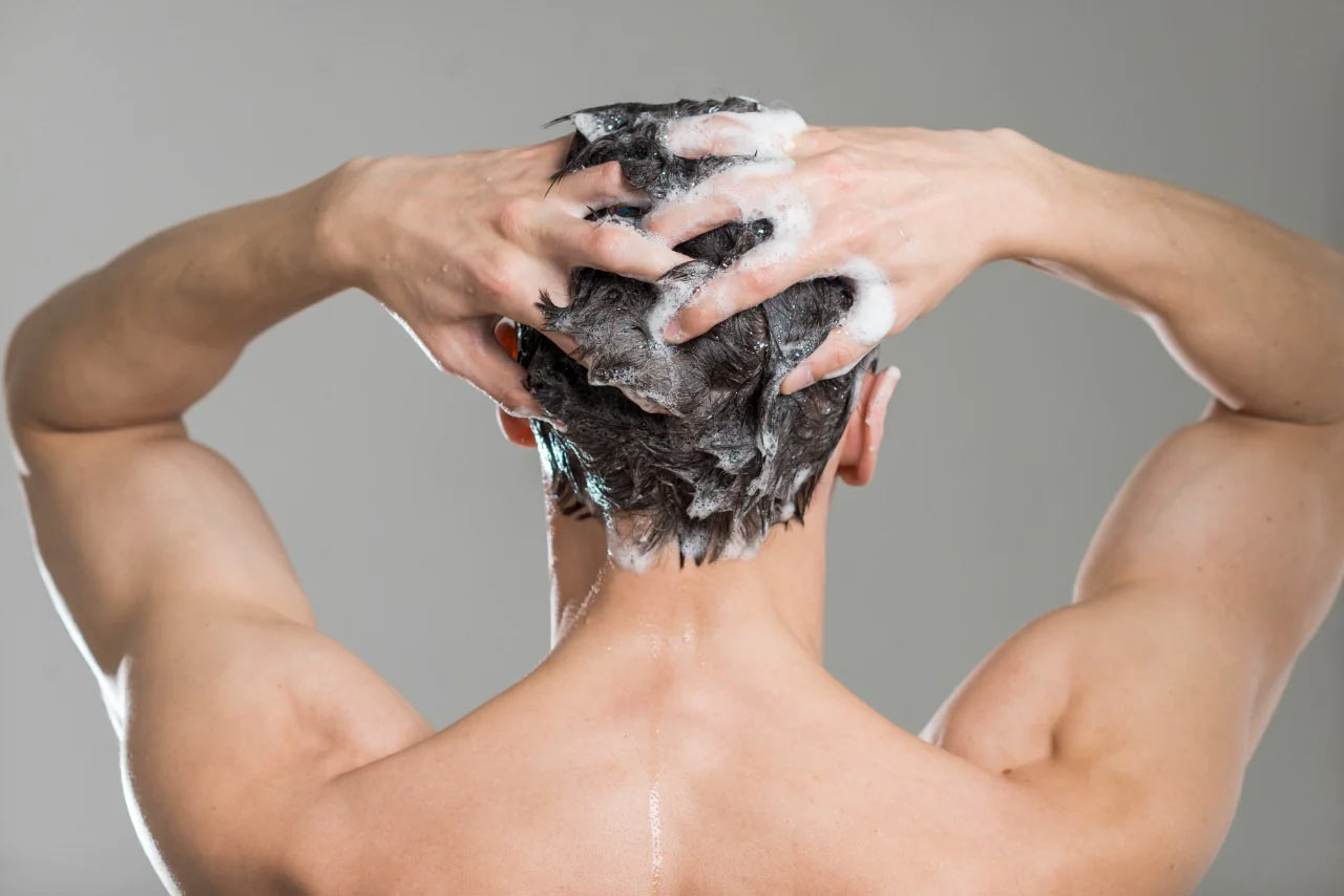 Man Washing Hair