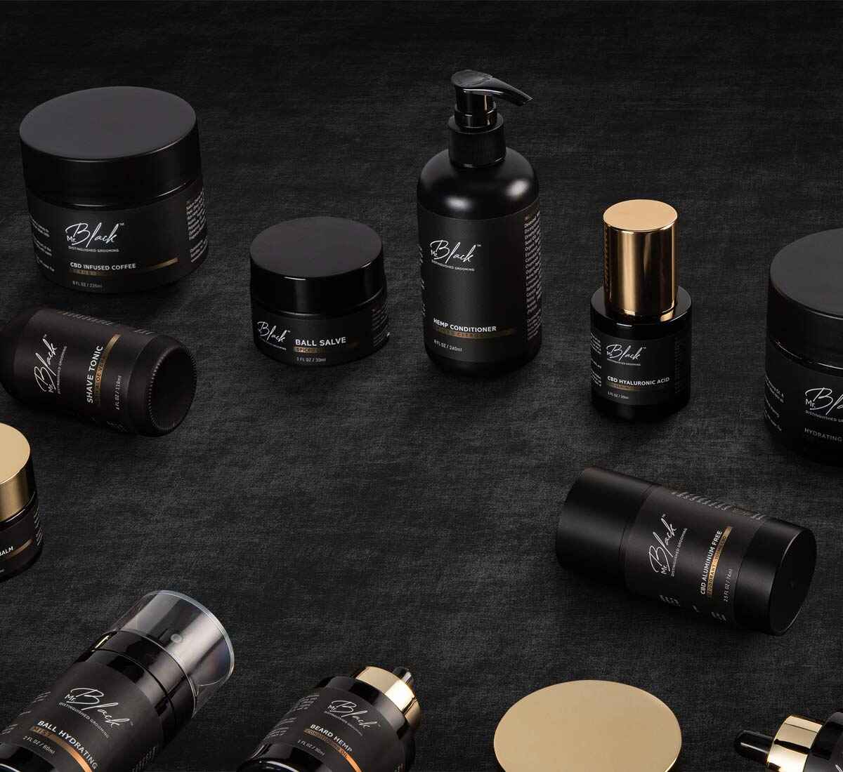Collection Of Mr. Black Mens Grooming Products
